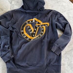 Vans -  Men's Navy Blue Graphic Hoodie / Sweatshirt - Size S
